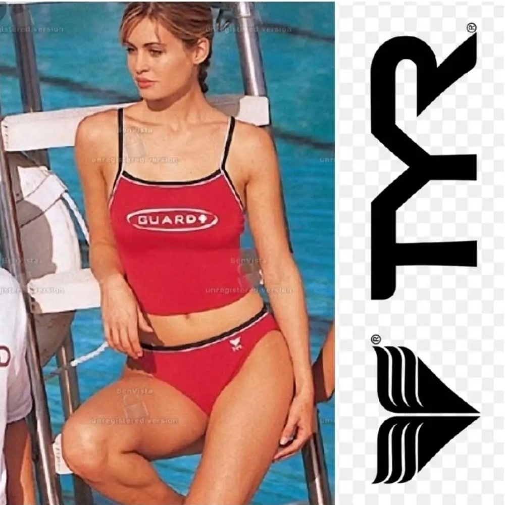 NWT TYR Women's 2 Pc Red Guard Swim Set ~XXS